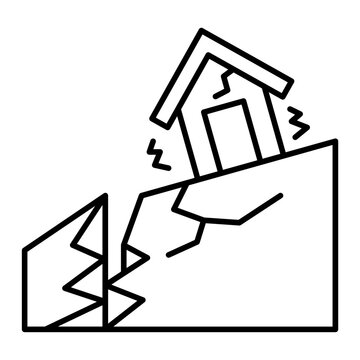 recommend clip art: Earthquake icon. outline icon