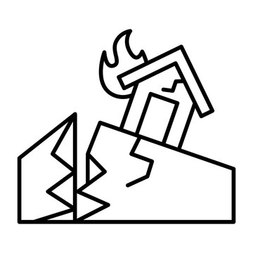 recommend clip art: Earthquake icon. outline icon