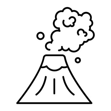 recommend clip art: Volcano icon. outline icon