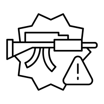 warning sign gun outline clip art preview
