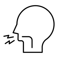 Cough icon. outline icon