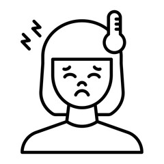 Fever icon. outline icon