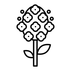Flower icon. outline icon