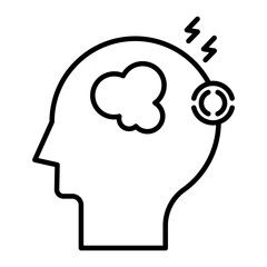 Headache icon. outline icon