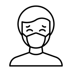 Mask icon. outline icon
