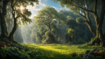 Obraz premium Enchanted Forest Glade