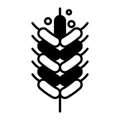 Pollen Allergy. plant icon. black fill icon