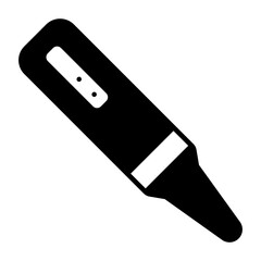 thermometer icon. black fill icon