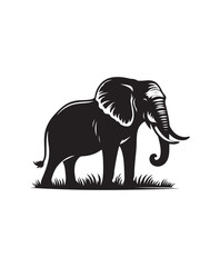 Elephant vector art,graphics Elephants icons set,vintage illustration Elephant clipart,vector Elephants flat style artwork design