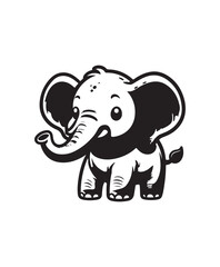 Elephant vector art,graphics Elephants icons set,vintage illustration Elephant clipart,vector Elephants flat style artwork design
