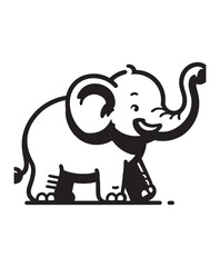 Elephant vector art,graphics Elephants icons set,vintage illustration Elephant clipart,vector Elephants flat style artwork design