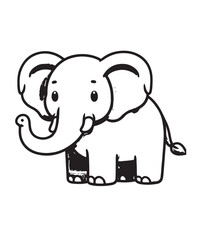 Elephant vector art,graphics Elephants icons set,vintage illustration Elephant clipart,vector Elephants flat style artwork design