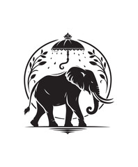 Elephant vector art,graphics Elephants icons set,vintage illustration Elephant clipart,vector Elephants flat style artwork design