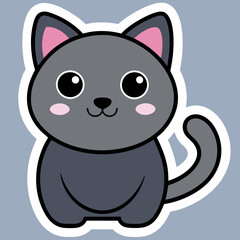 Cartoon cat, cat vector illustration, cats cartoon vector art, pet silhouette, animal vector icon