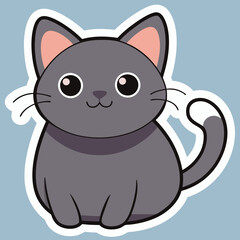 Cartoon cat, cat vector illustration, cats cartoon vector art, pet silhouette, animal vector icon