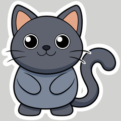 Cartoon cat, cat vector illustration, cats cartoon vector art, pet silhouette, animal vector icon