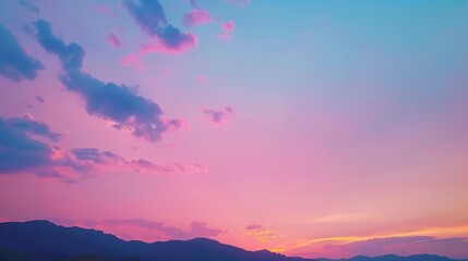 pastel colored rainbow sunset