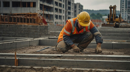 doing construction concrete work