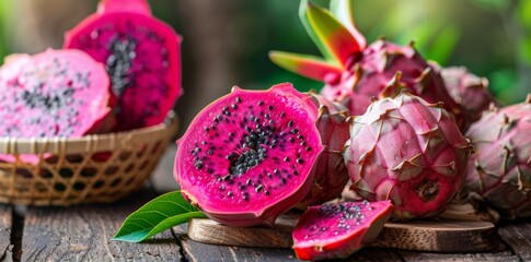 Vibrant Pitaya Delight. Exotic Fruit Beauty concept