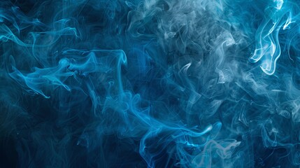 Obraz premium Mystical Blue Smoke Swirls Create a studio backdrop