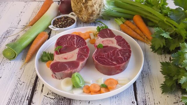 Suppenfleisch, Rinderbeinscheibe