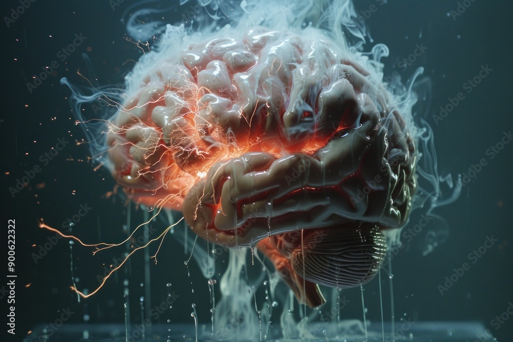 Poster exploring the innovative concept of electrically stimulating neural networks in the human brain for 