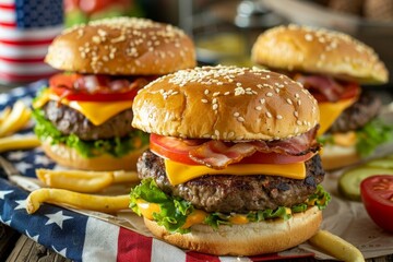 Memorial Day Special: Patriotic Cheeseburger for Americans