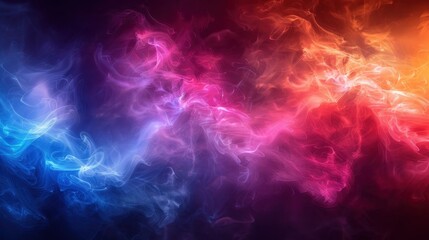 Obraz premium Abstract Smoke Background, Blue, Pink, and Orange Swirls for Design
