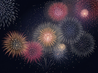 Fototapeta premium new year fire work background