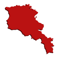 Fototapeta premium ARMENIA MAP WITH ITS REGIONS AND POLITICAL ADMINISTRATIVE DIVISIONS