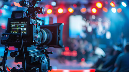 News reporter sharing cultural events in studio news