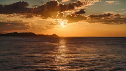 Fototapeta premium Idyllic Seaside at Golden Hour