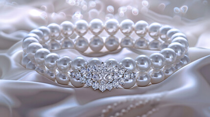 Obraz premium Shine with Style A Beautiful Pearl Choker Necklace for Elegant Occasions