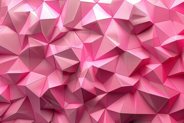 Pink Geometric Shapes on Background