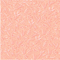 Flowers pattern  on apricot background