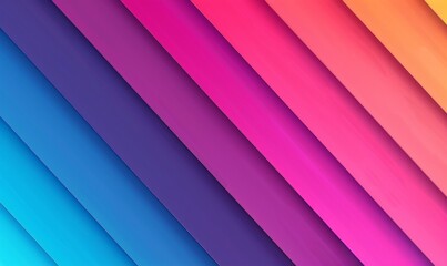 Abstract Diagonal Stripes Colorful Background