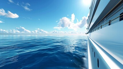 Fototapeta premium cruise liner boat on ocean