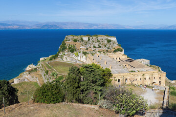 Corfu, 10 June 2024: Ionian Islands of Greece Corfu. Panoramic view of corfu city