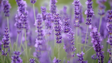 Naklejka premium Lavender garden wallpaper