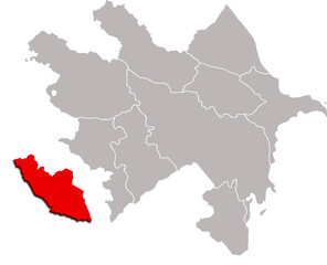 Nakhchivan map WITH ADMINISTRATIVE DIVISIONS of AZERBAIJAN 3d isometric map