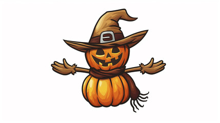 Frightful Pumpkin Headed Scarecrow for Halloween