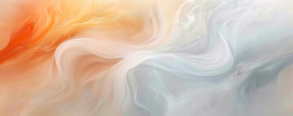 background of wavy wisps of white and orange smoke