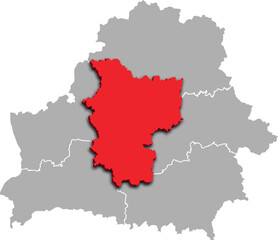 MINSK map REGION of BELARUS 3d isometric map