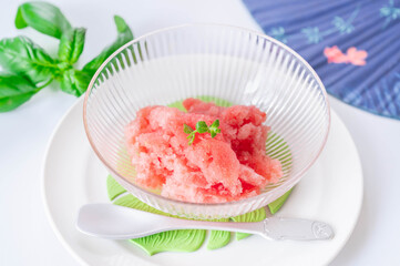 スイカのシャーベット