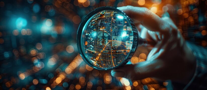 Digital Data Globe in Hand