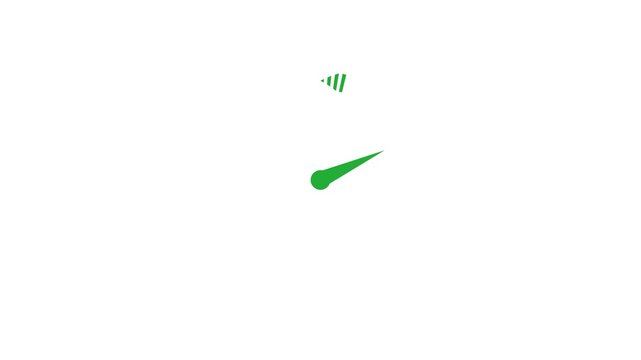 counting stop clock animation on white background.dashed clock icon animation.