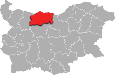 PLEVEN map REGION of BULGARIA 3d isometric map