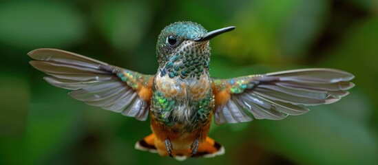 Fototapeta premium Hummingbird in Flight, a Moment Captured