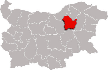 TARGOVISHTE map REGION of BULGARIA 3d isometric map