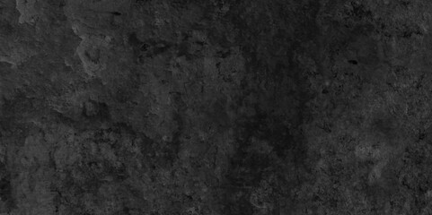 Abstract Dark black stone wall grunge aged rough texture background. Dark cement wall in retro concept. Wall full of scratches. Grungy cement texture for background, Scary dark wall. Black wall.